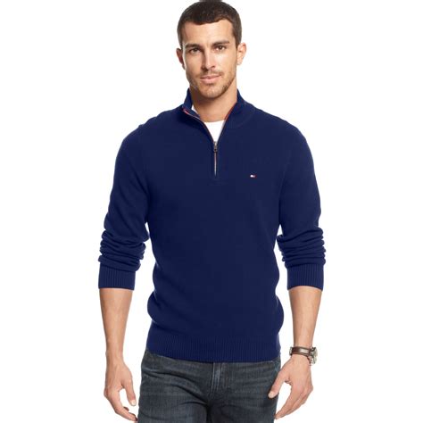 tommy hilfiger zip up sweater